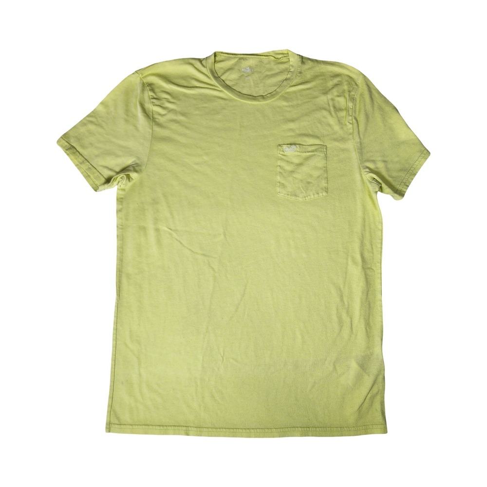 Hollister Mens Lime Green Short Sleeve‎ Pocket T-Shirt Size L Seagull Logo